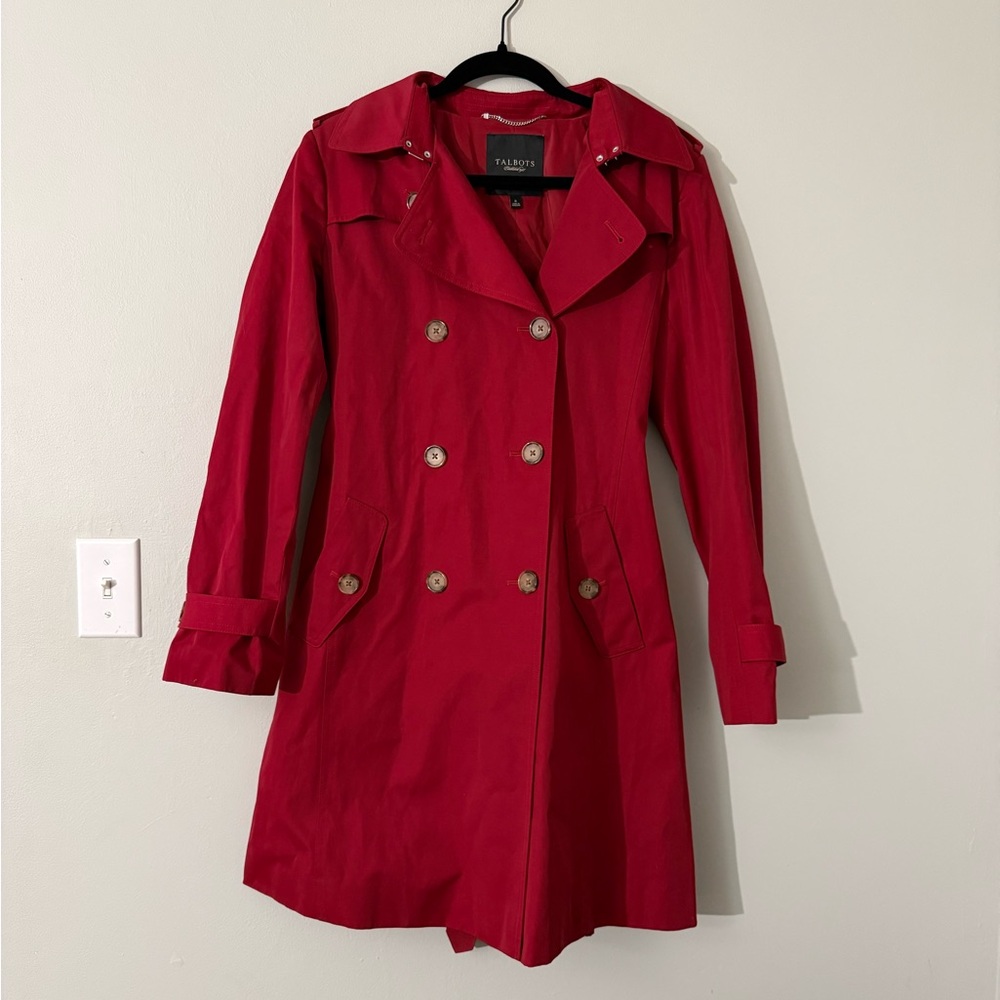 Talbots Red Trench Coat